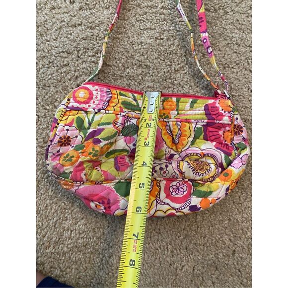 Vera Bradley Frannie Crossbody Clementine, Pink White Green, MSRP $65 - Picture 5 of 8